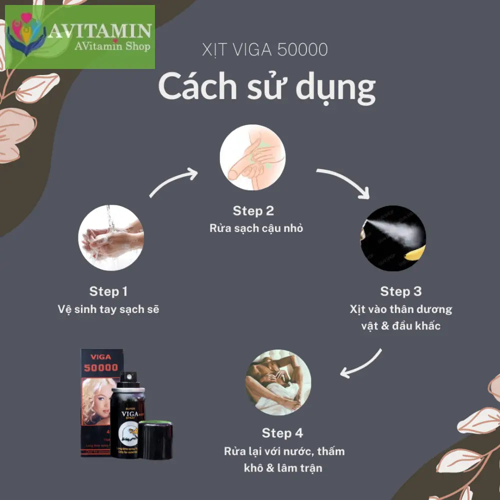 Xịt kéo dài thời gian Viga Spray 50000 cho nam chính hãng