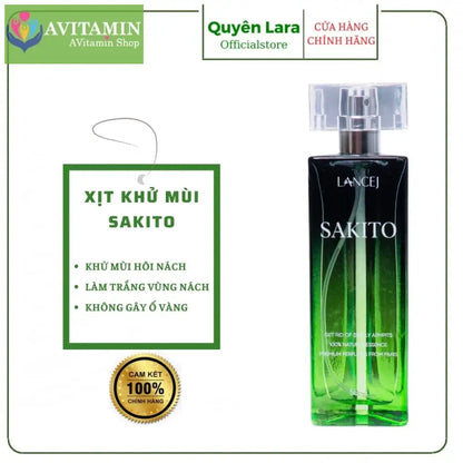 Xịt Khử Mùi Hôi Nách Sakito Chính Hãng.Hương Thơm Dịu Nhẹ Dùng Cho Được Cả Nam Và Nữ