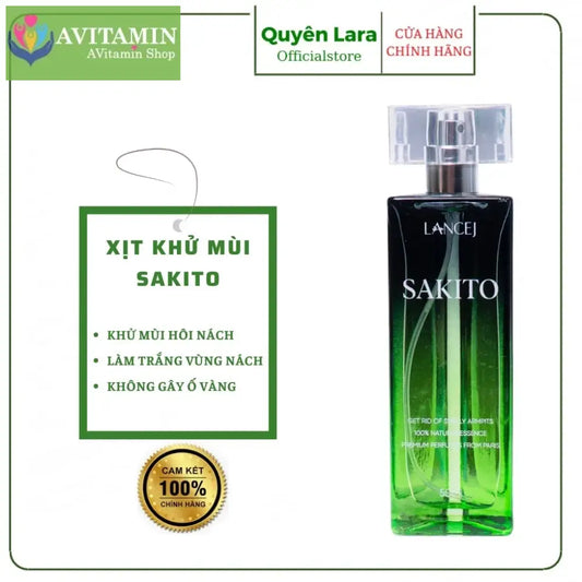 Xịt Khử Mùi Hôi Nách Sakito Chính Hãng.Hương Thơm Dịu Nhẹ Dùng Cho Được Cả Nam Và Nữ