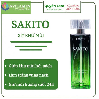 Xịt Khử Mùi Hôi Nách Sakito Chính Hãng.Hương Thơm Dịu Nhẹ Dùng Cho Được Cả Nam Và Nữ