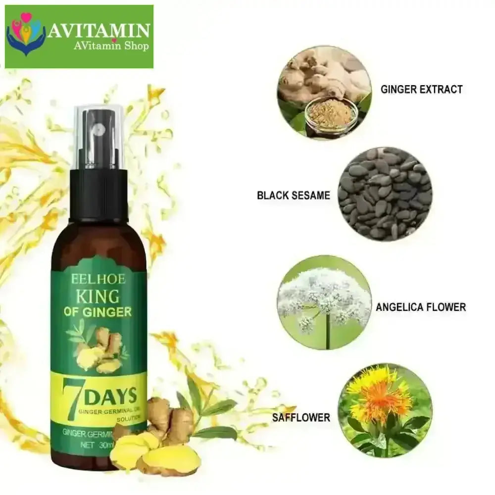 Xịt mọc tóc EELHOE tinh chất gừng tươi không chứa silicon kích thích mọc tóc sau 7 ngày 30ml - AVITAMINSHOP.COM