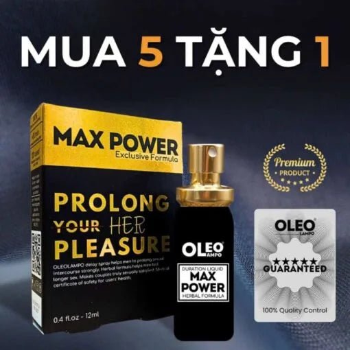 Xịt Oleo Lampo Max Power 12ml – Giải pháp kéo dài thời gian quan hệ cho nam giới - AVITAMINSHOP.COM