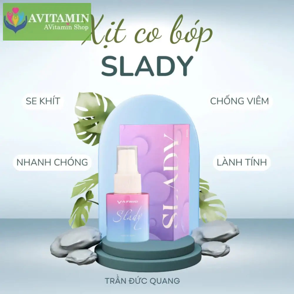 Xịt se khít Slady hỗ trợ cải thiện tình trạng khô âm đạo gel phụ khoa chăm sóc phụ nữ